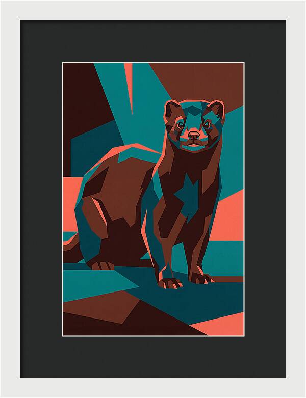 Mink In Geometric Style