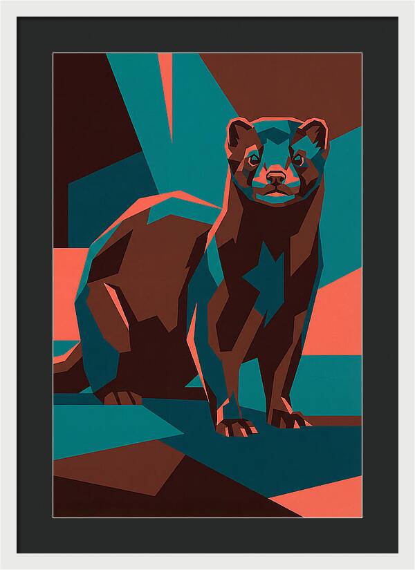 Mink In Geometric Style