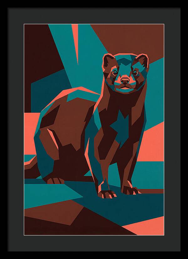Mink In Geometric Style