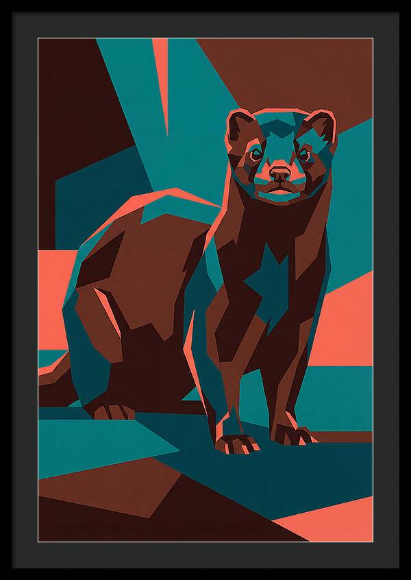 Mink In Geometric Style