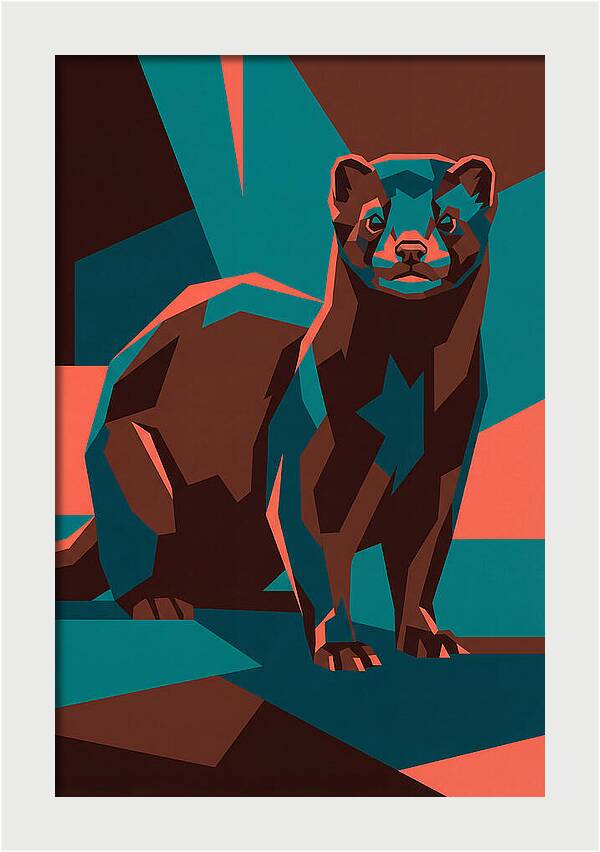 Mink In Geometric Style