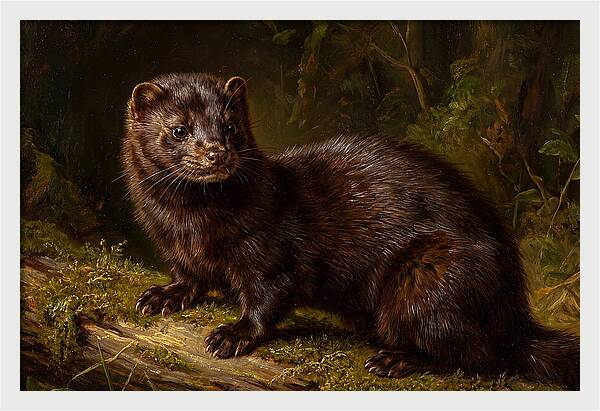 Mink In Natural Habitat