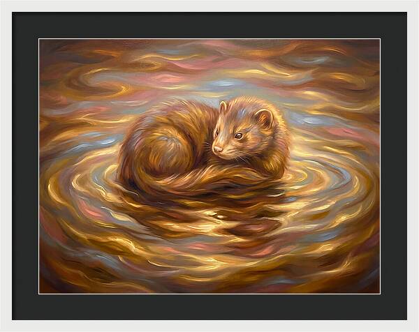 Mink In Water
