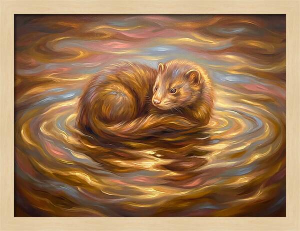 Mink In Water