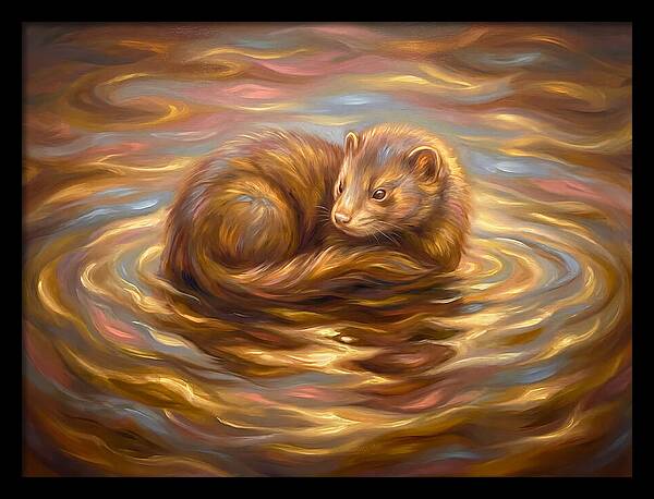 Mink In Water