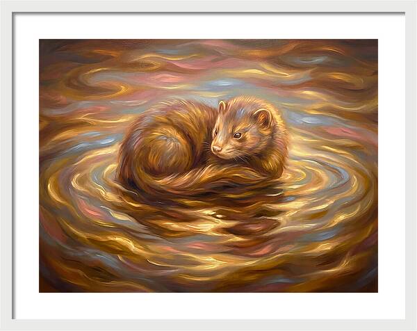 Mink In Water