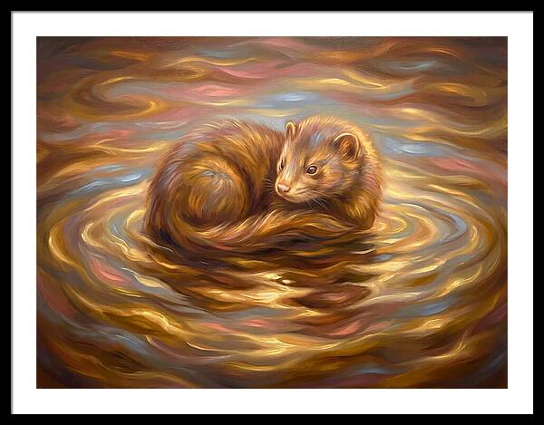 Mink In Water
