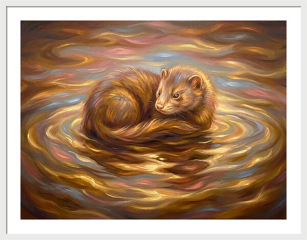 Mink In Water