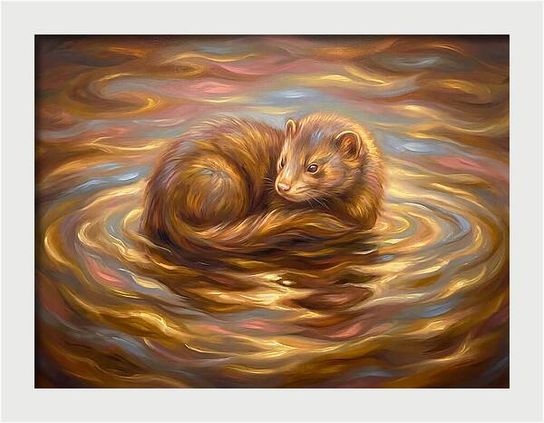 Mink In Water