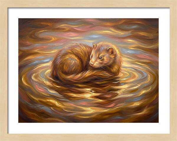Mink In Water