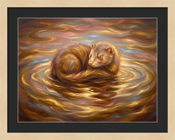 Mink In Water