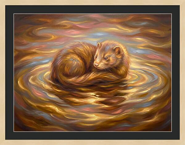 Mink In Water