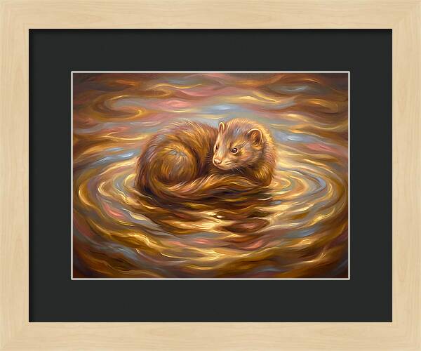 Mink In Water