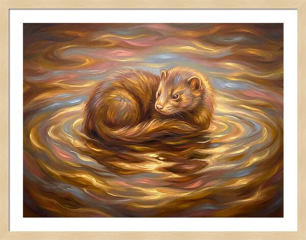 Mink In Water