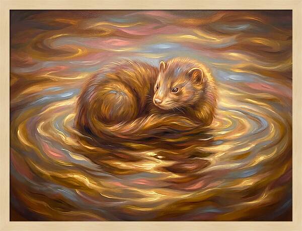 Mink In Water