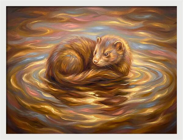 Mink In Water