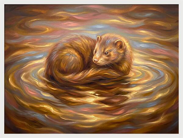 Mink In Water