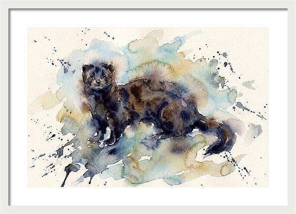 Mink In Watercolor Splendor