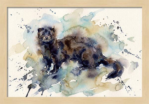 Mink In Watercolor Splendor