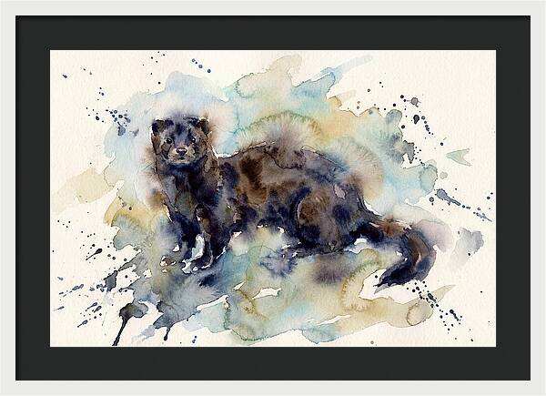 Mink In Watercolor Splendor
