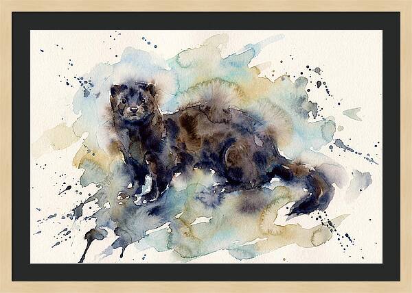 Mink In Watercolor Splendor