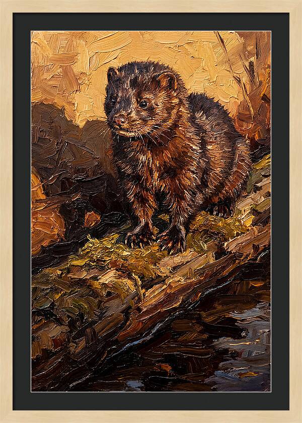 Mink On The Shoreline