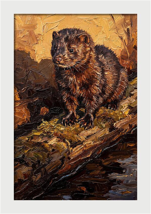 Mink On The Shoreline