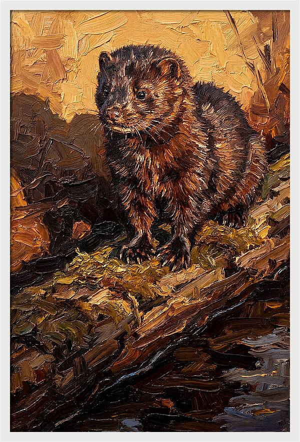 Mink On The Shoreline