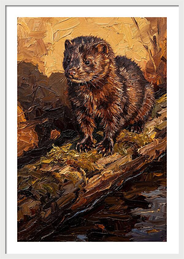 Mink On The Shoreline