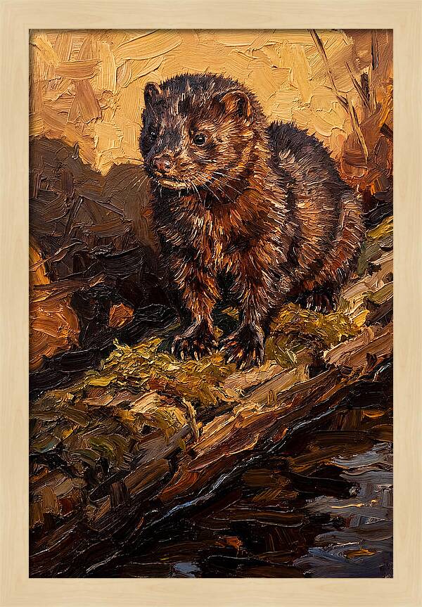 Mink On The Shoreline