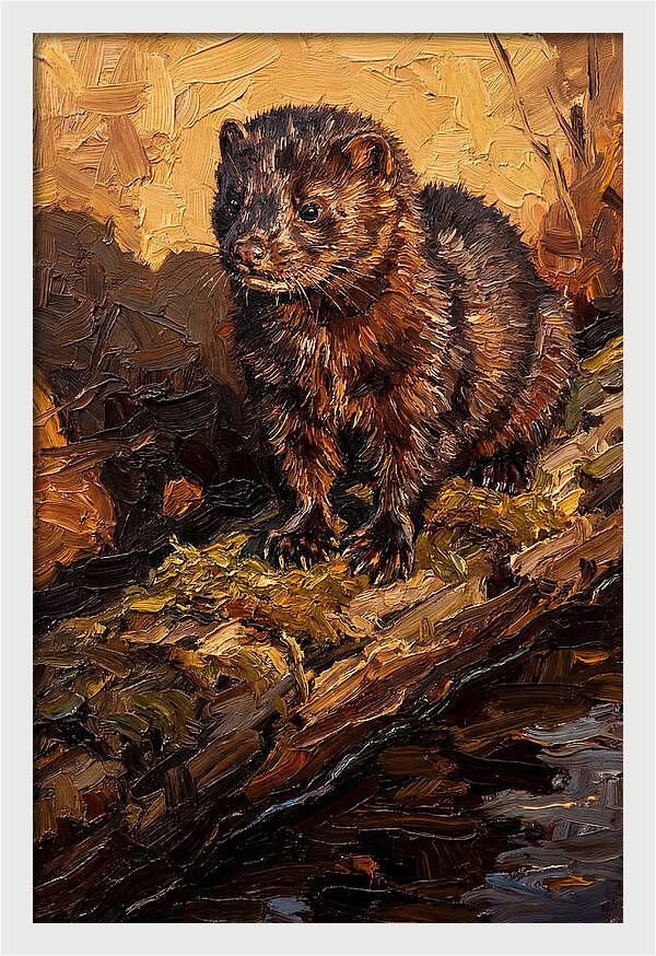 Mink On The Shoreline
