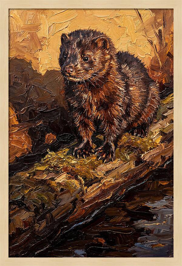 Mink On The Shoreline