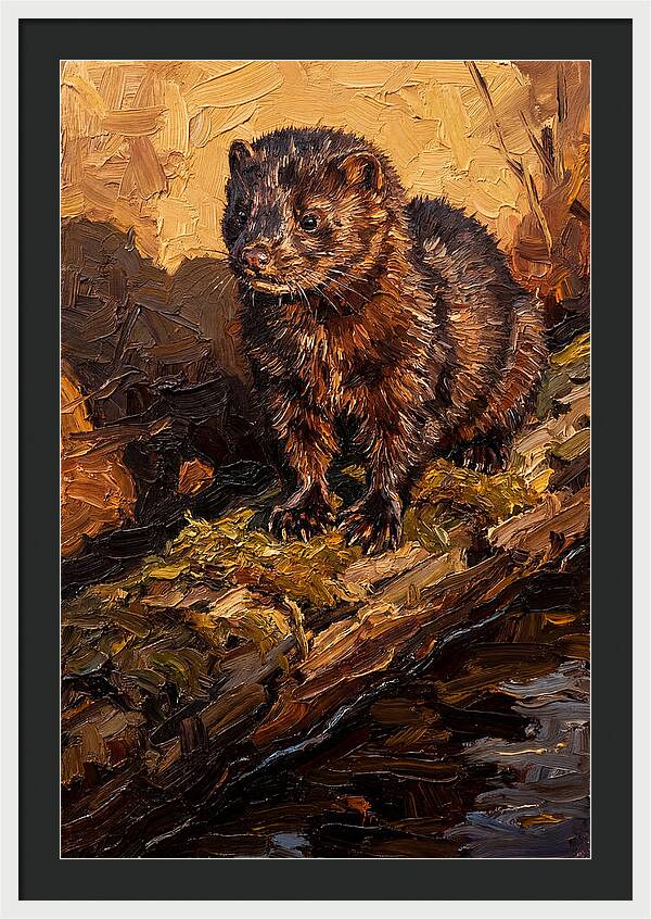 Mink On The Shoreline