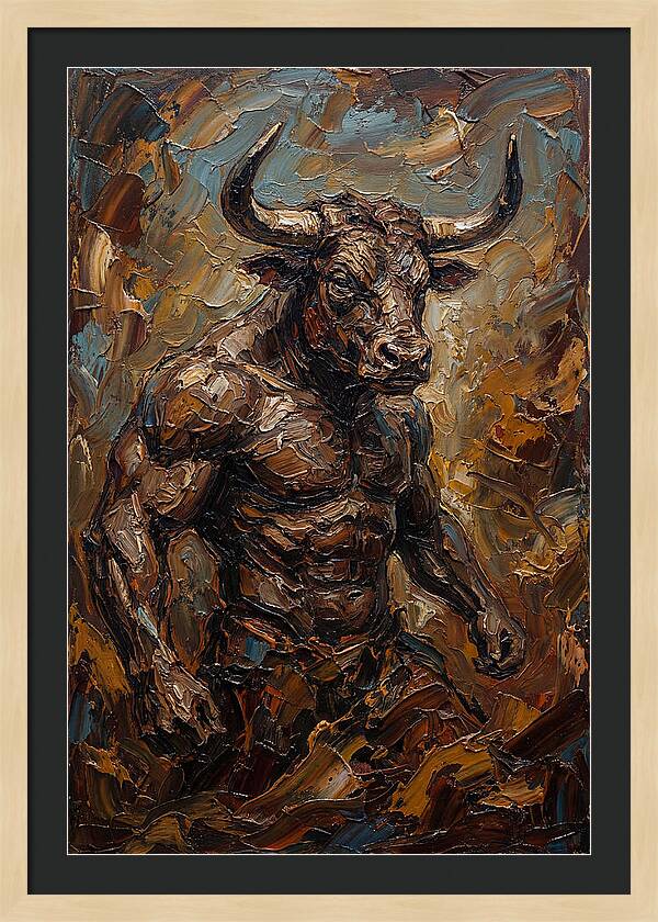 Minotaur In Bold Relief