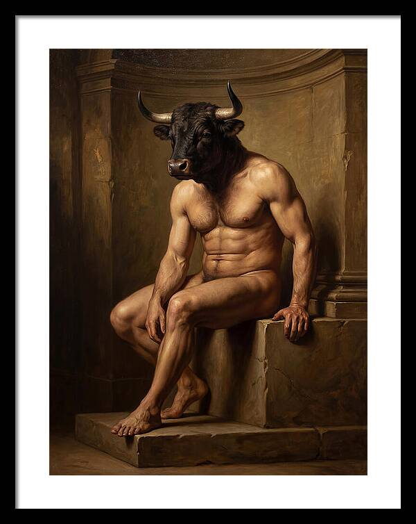 Minotaur In Realistic Form