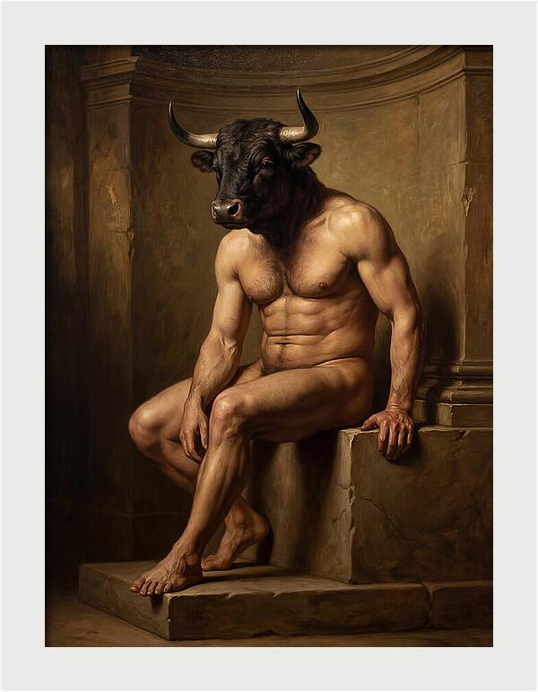 Minotaur In Realistic Form