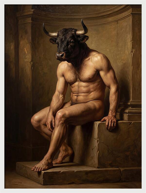 Minotaur In Realistic Form