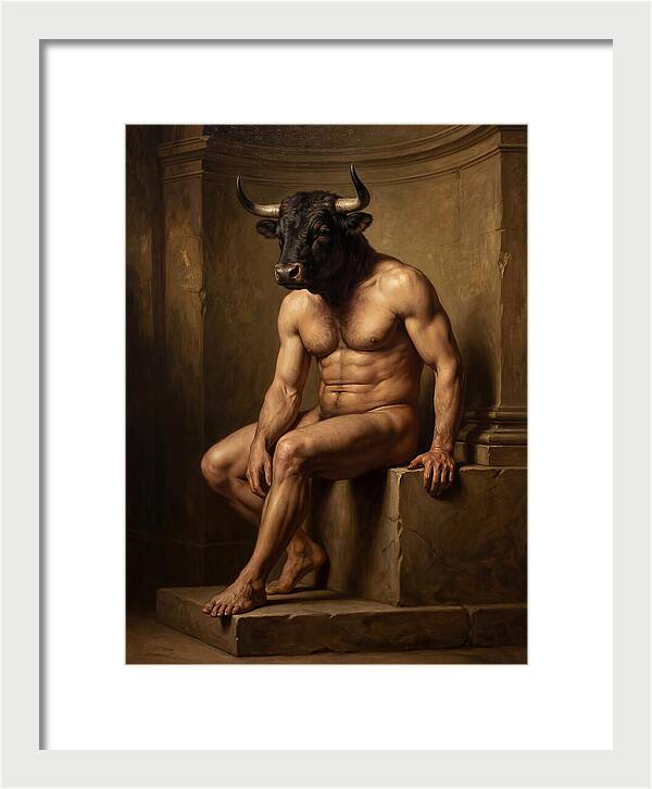 Minotaur In Realistic Form