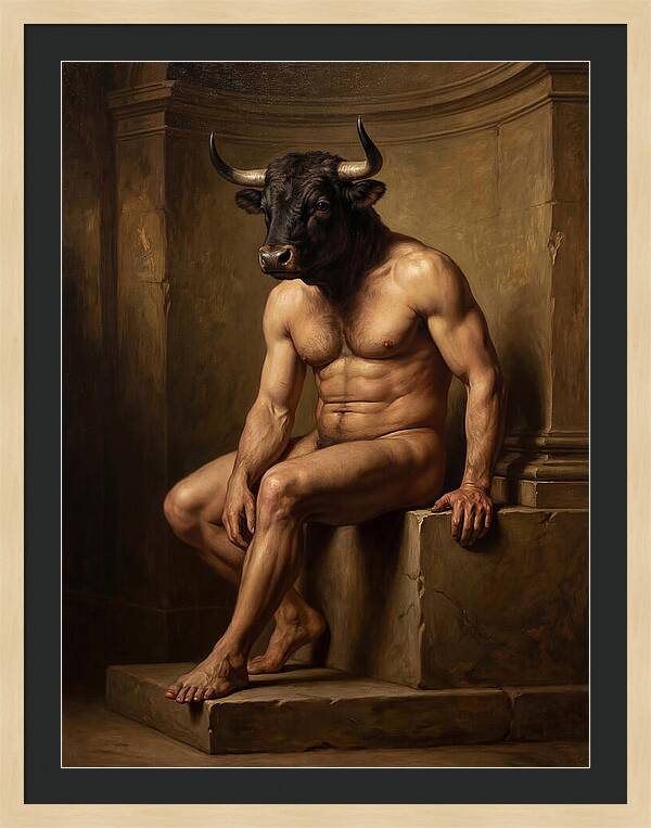 Minotaur In Realistic Form
