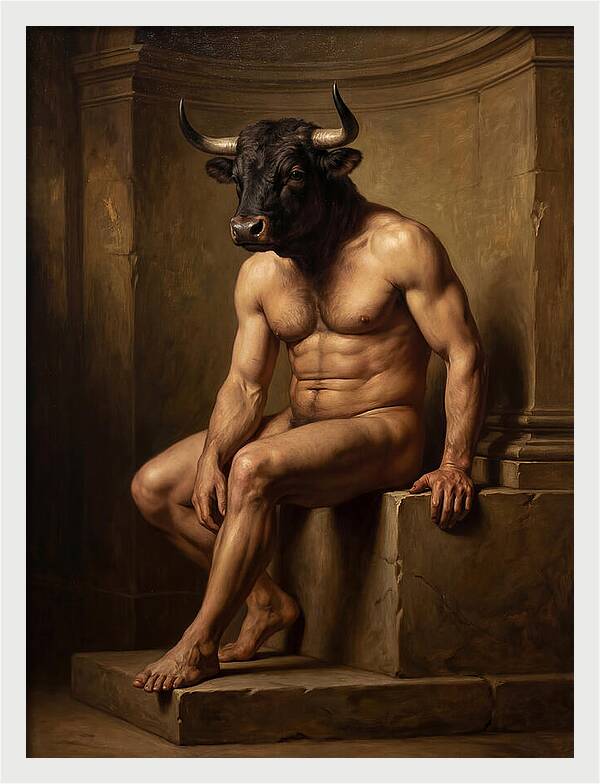 Minotaur In Realistic Form