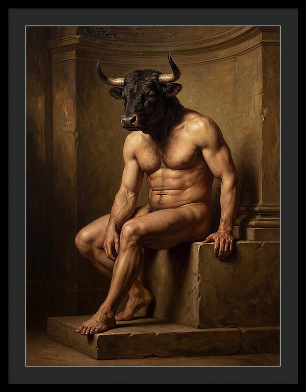 Minotaur In Realistic Form