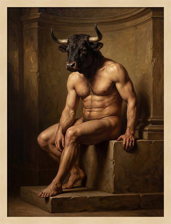Minotaur In Realistic Form