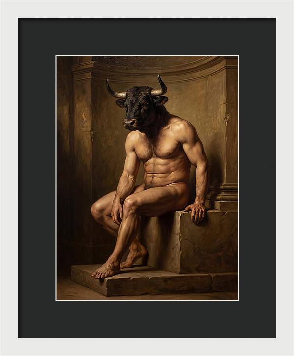 Minotaur In Realistic Form