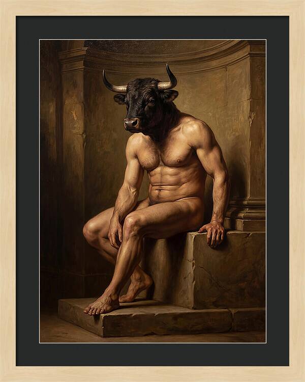 Minotaur In Realistic Form
