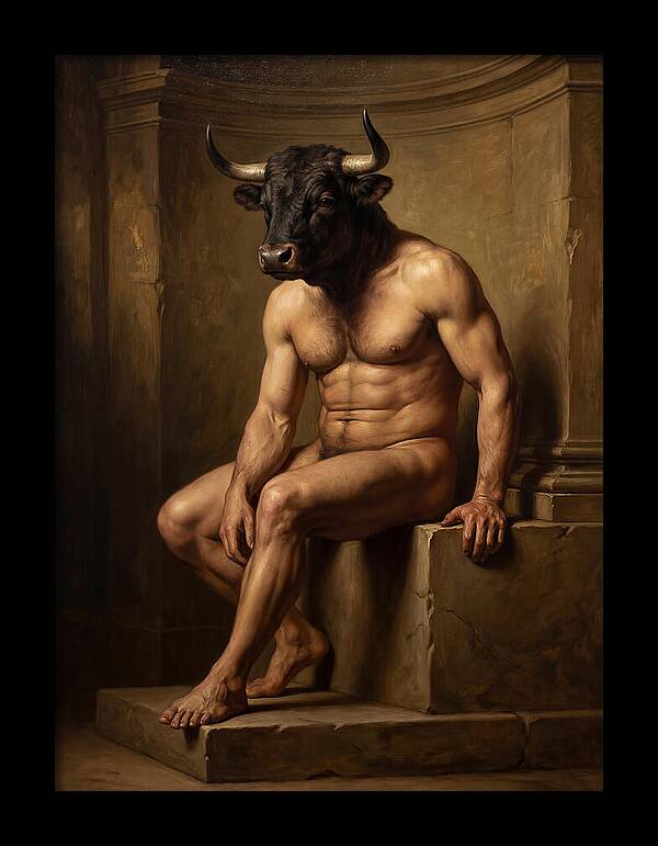 Minotaur In Realistic Form