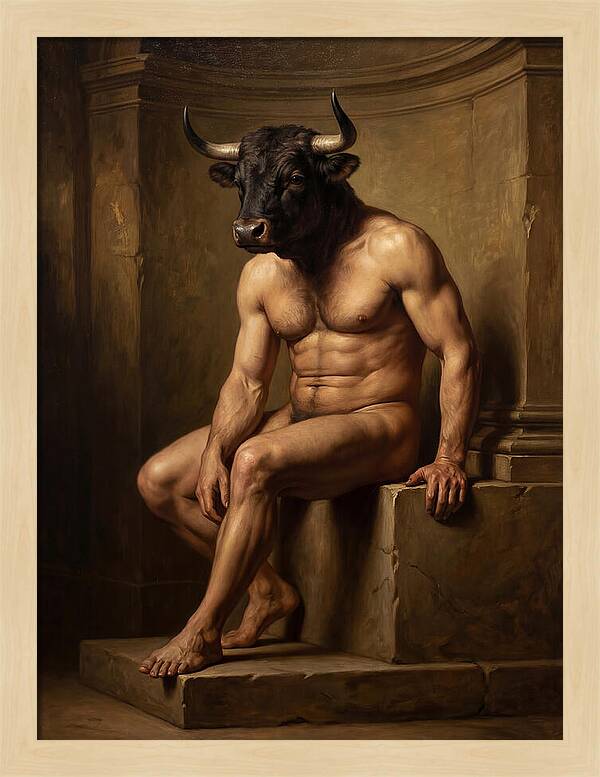 Minotaur In Realistic Form