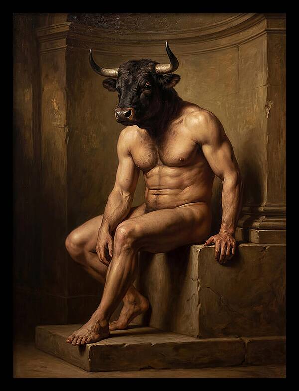 Minotaur In Realistic Form