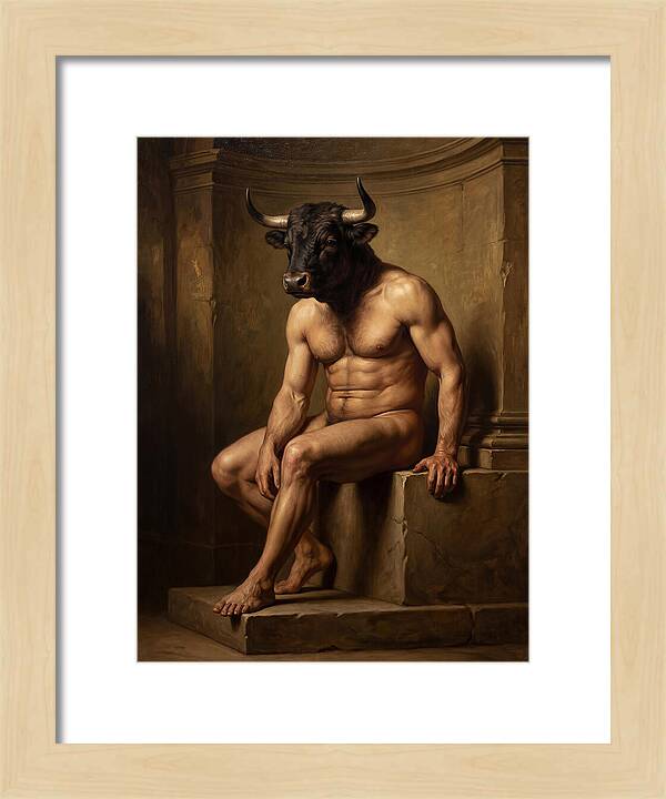 Minotaur In Realistic Form