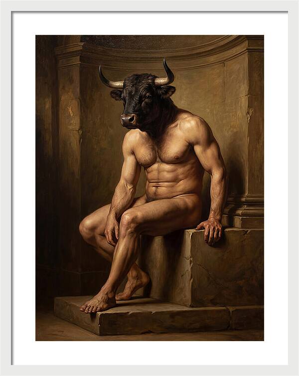 Minotaur In Realistic Form