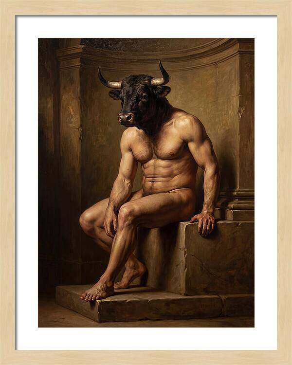 Minotaur In Realistic Form